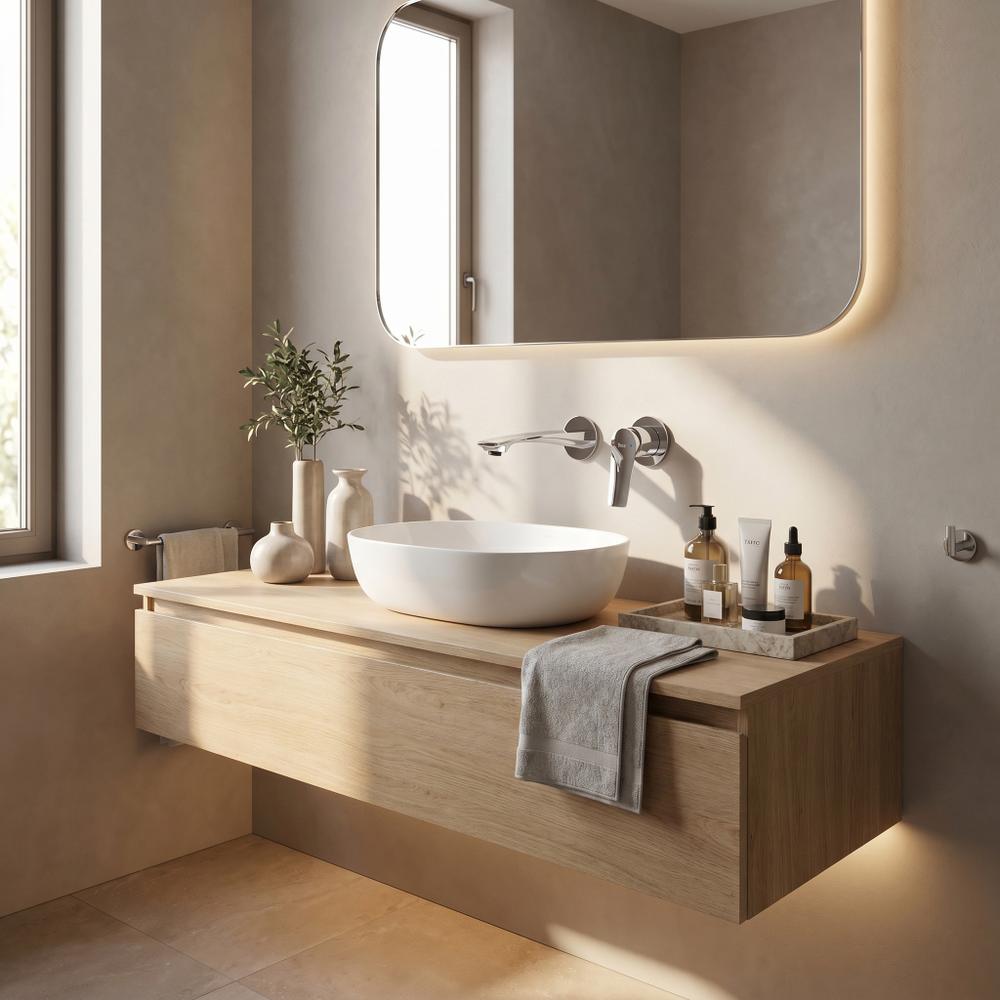 Falsík alatti mosdócsaptelep REA VISION Chrome + BOX