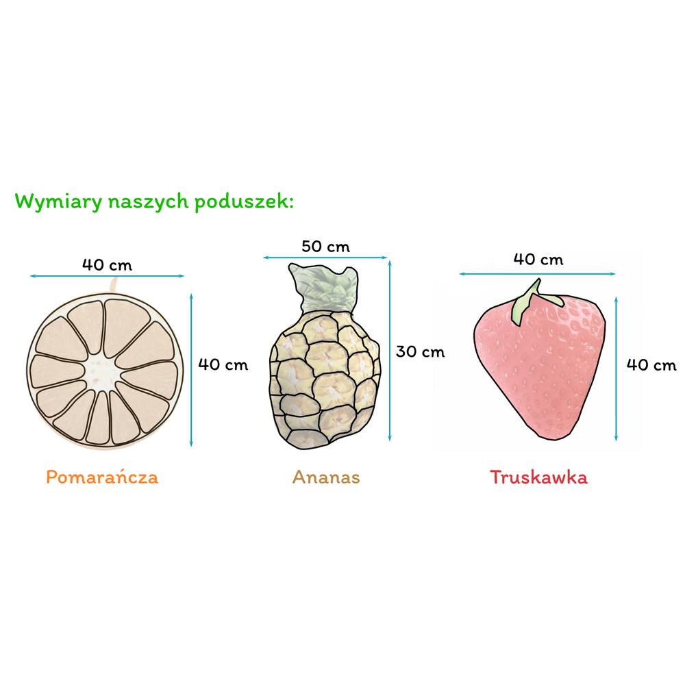 Poduszka pluszowa Owoce Ananas