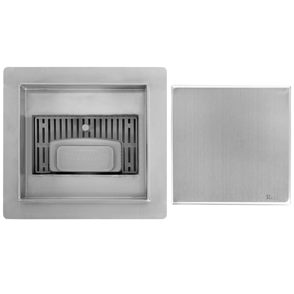 Odpływ liniowy REA NEO STAL SZCZOTKOWANA 15x15