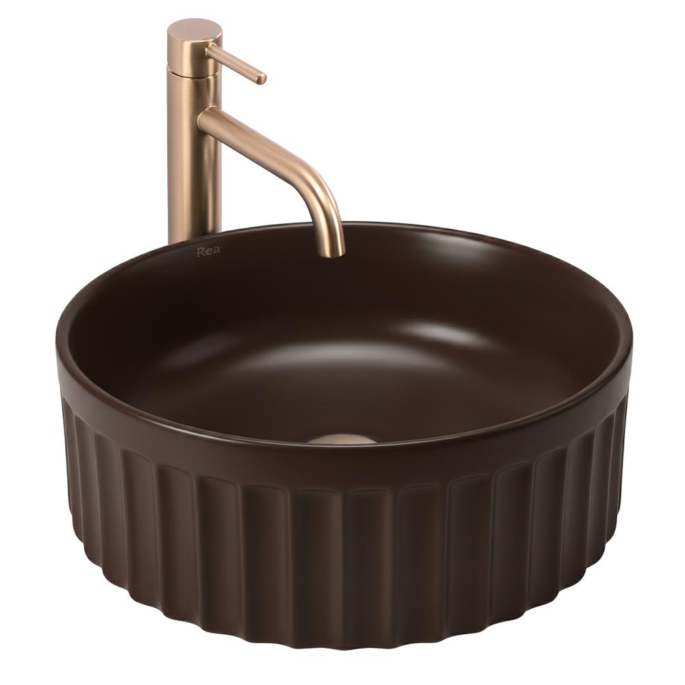 Umywalka nablatowa Rea DUO Espresso Matt