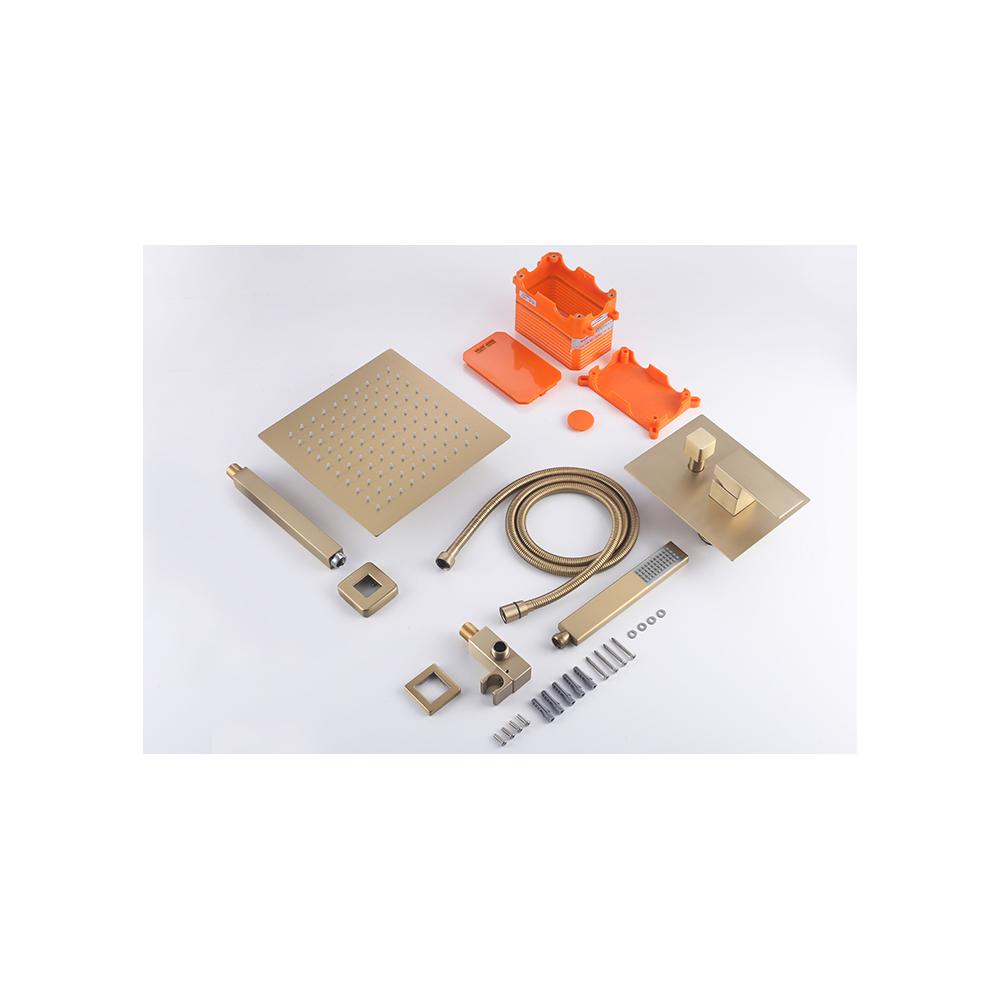 Unterputz Duschset BENTO GOLD + BOX