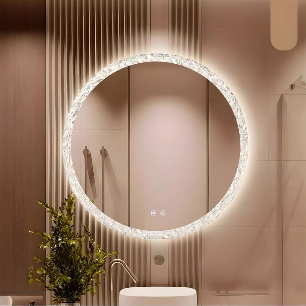 Veidrodis LED 80cm 108