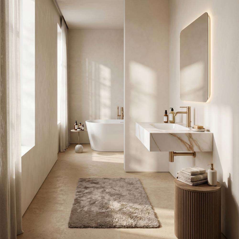 Umywalka ścienna Rea Aresa Grey Gold 60