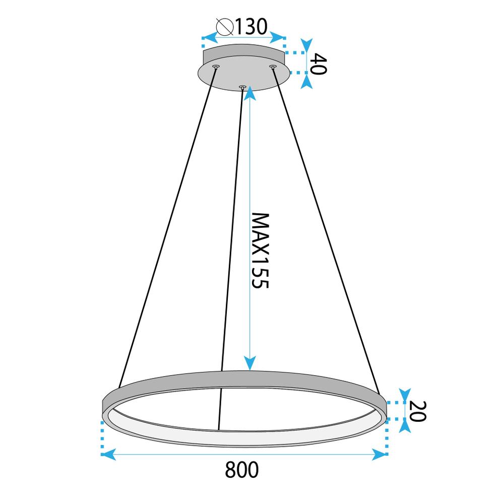 Lampe LED LHJ012-CP 80cm BLACK