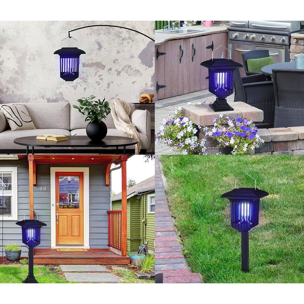 Lampa ogrodowa solarna LED owadobójcza J-22 Czarna