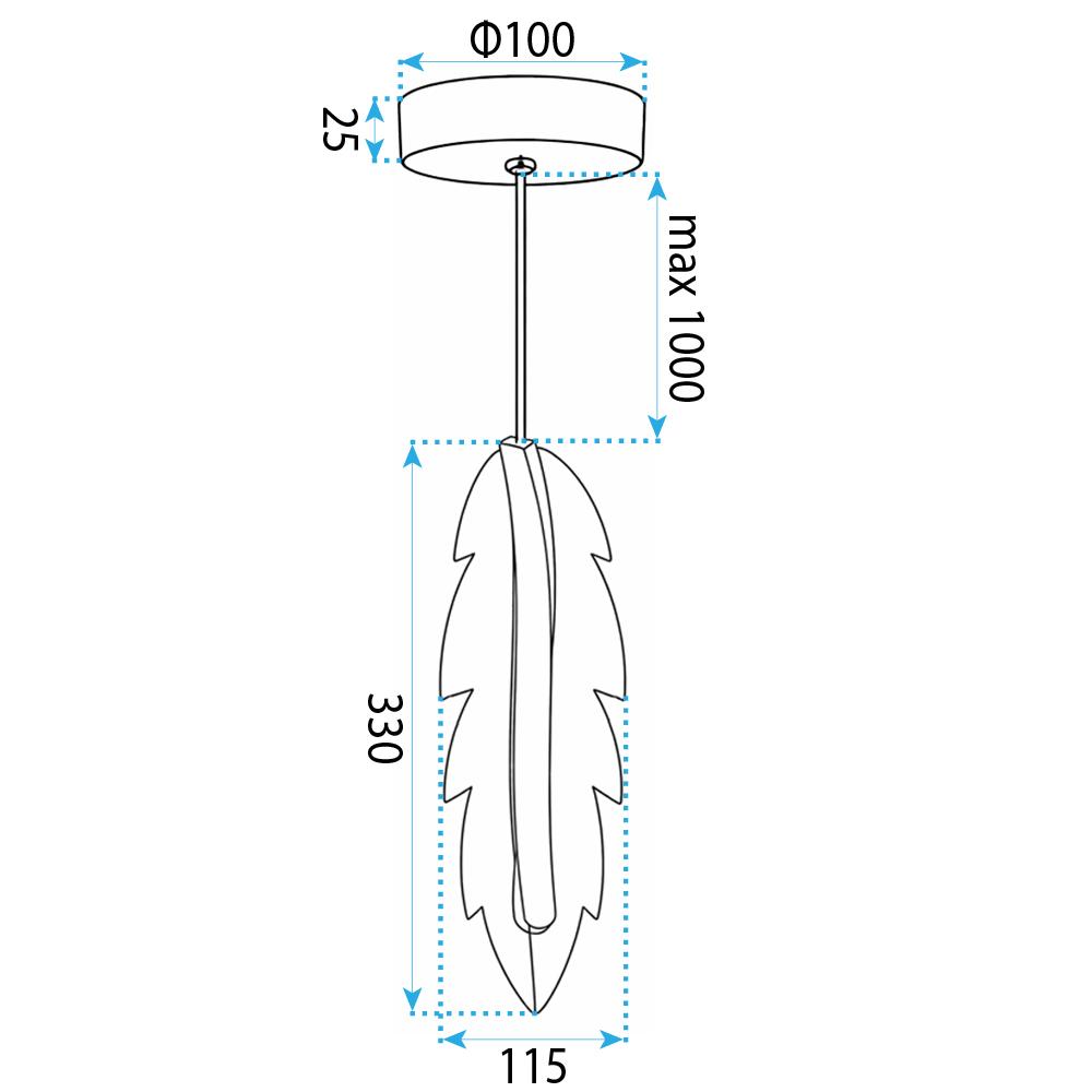 LAMPA SUFITOWA WISZĄCA LED G157-CP ZŁOTA