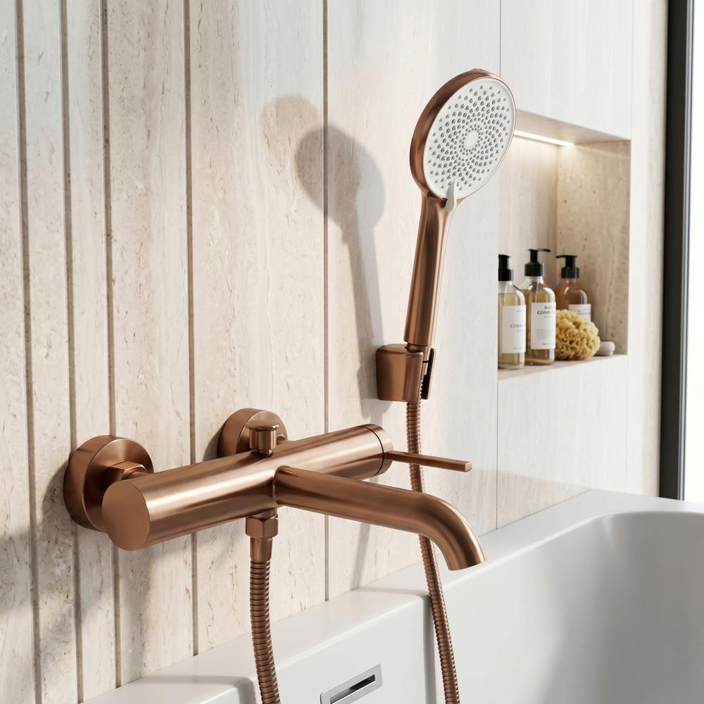 Baterie pentru cadă REA Rivo Brush Copper