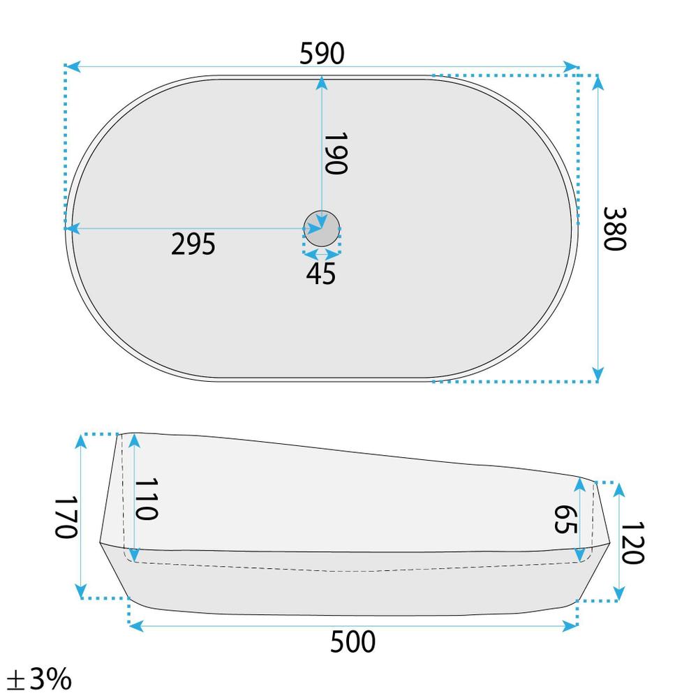 Countertop Basin Rea Zoe Venice