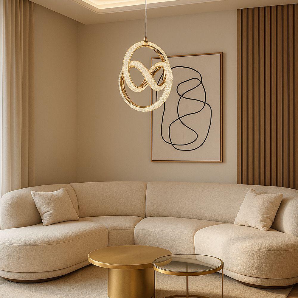 Підвісна Кришталева Лампа LED G068-CP Gold