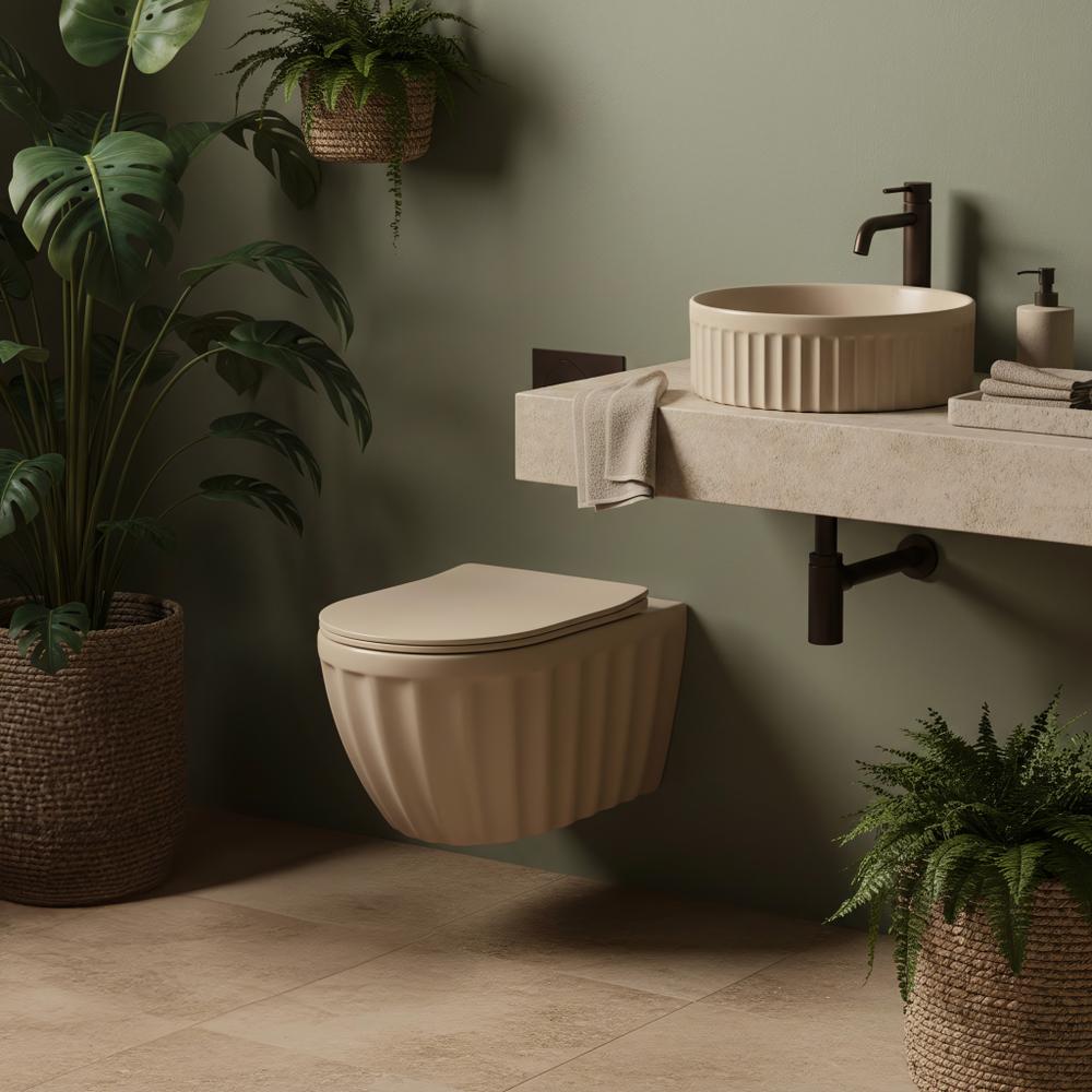 Umywalka nablatowa Rea DUO Caffe Latte Matt