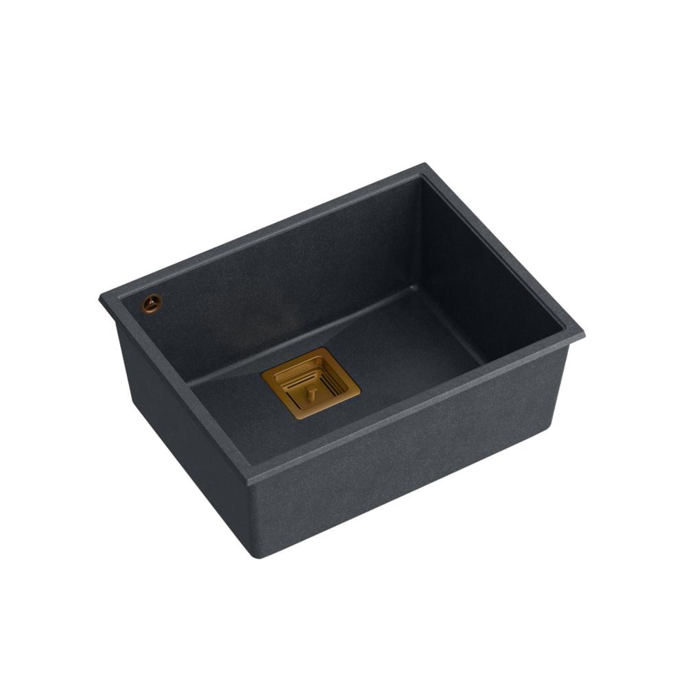 гранитная мойка DAVID 50 Black Metallic