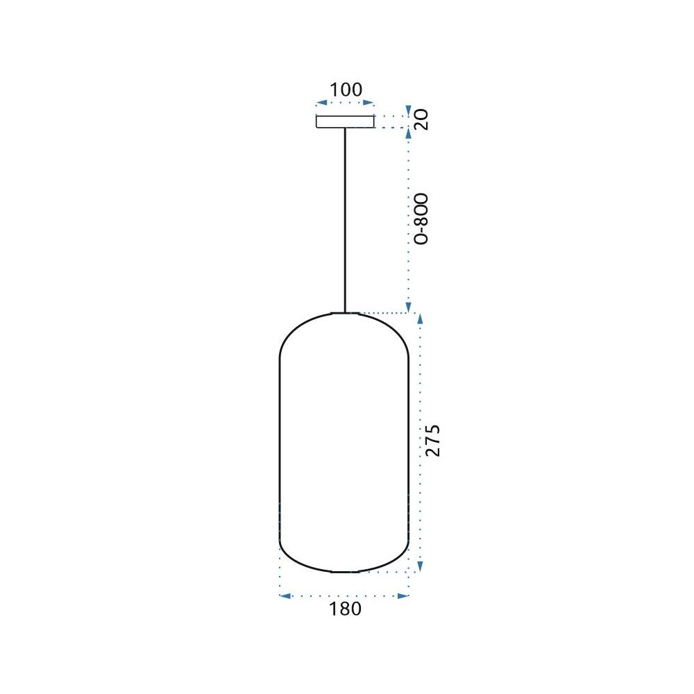 Hängelampe Glas LED Blue APP443-CP