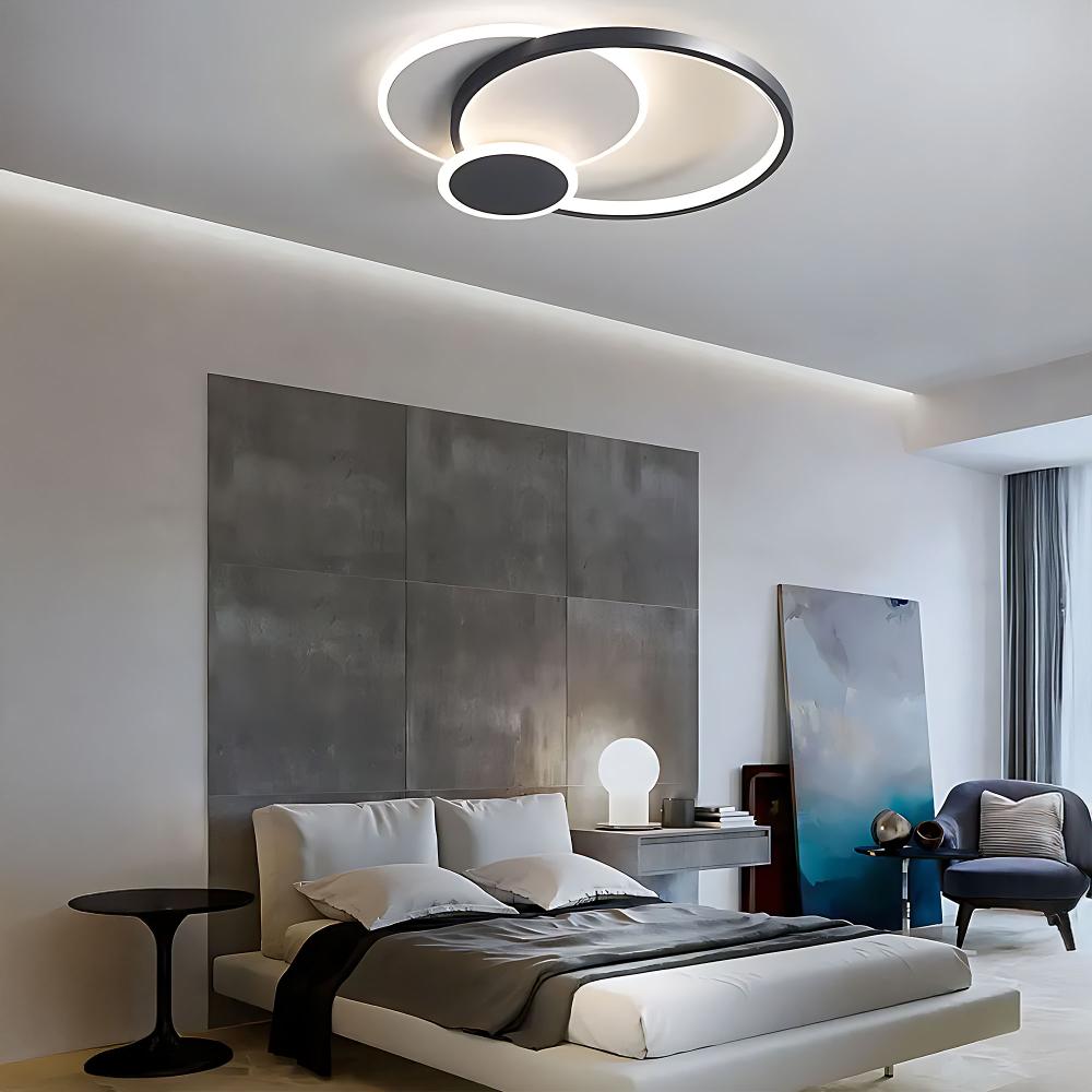 Lampa sufitowa APP1709-C plafon LED Czarny + pilot