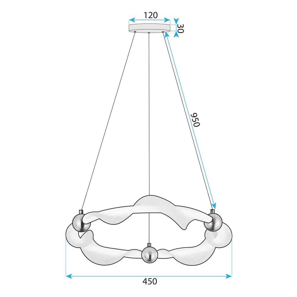 Lampe LED G010-CP WHITE/GOLD