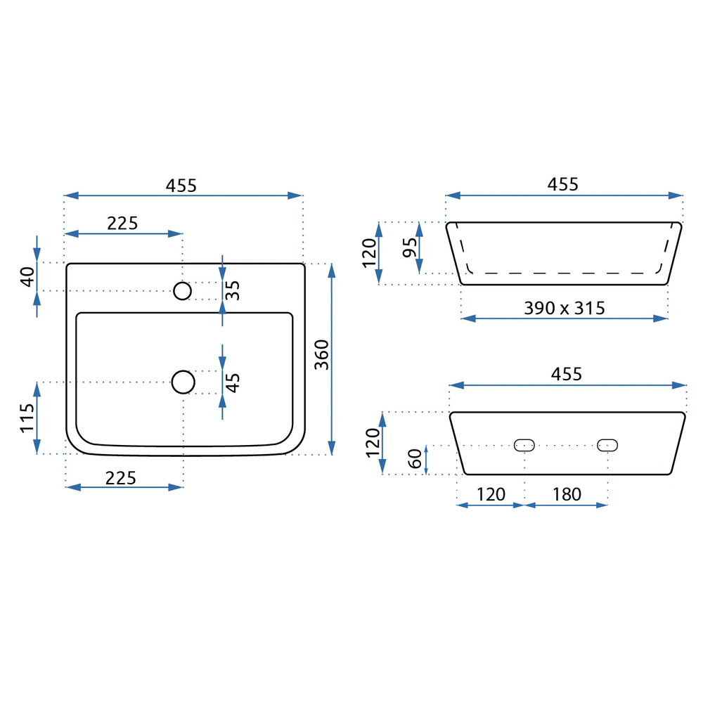 Rea Remi työtasoinen pesuallas