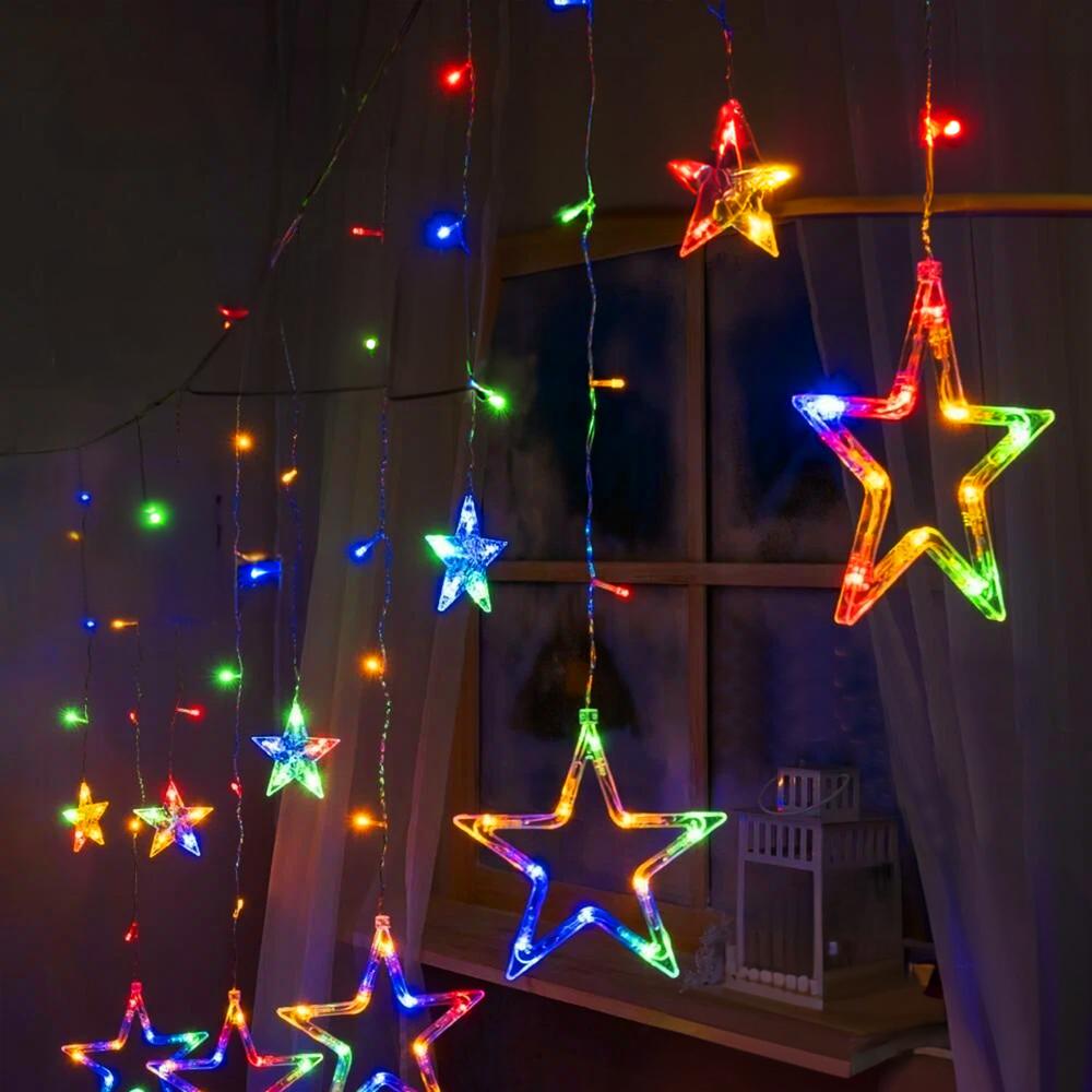 Kurtyna LED Gwiazdy Multikolor z Pilotem CD002-138