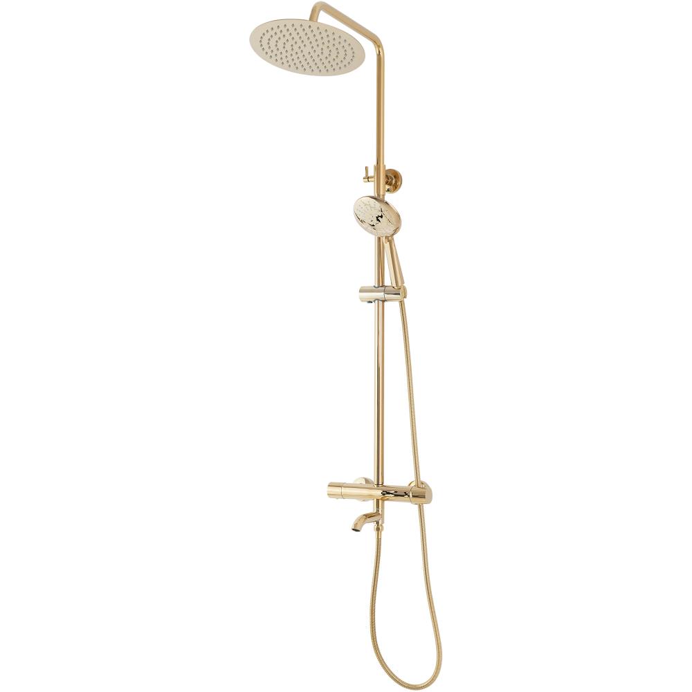 Thermostatic shower set Lungo Gold