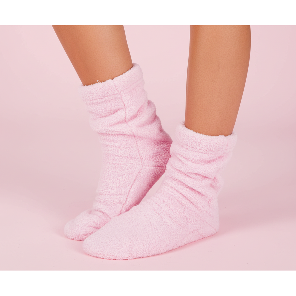 Naiste hommikumantel Nancy Pink + sokid L/XL