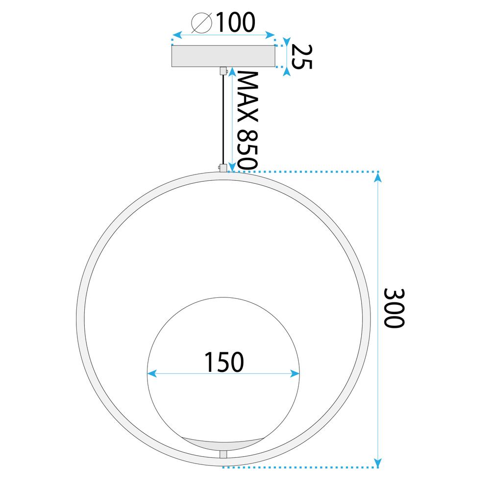 Hängelampe gold G110-1W BLACK WHITE