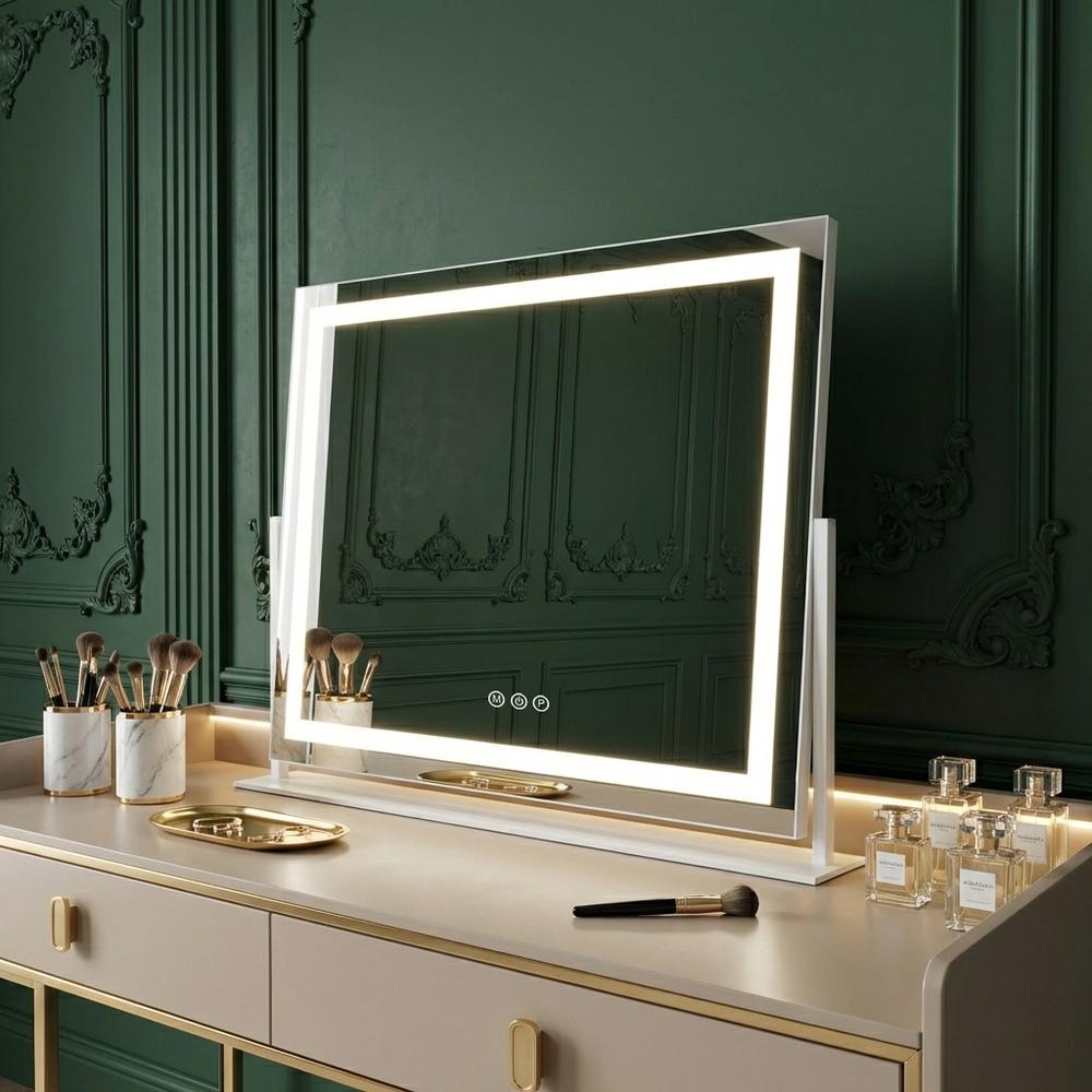 Lustro LED Studio Białe 58x45