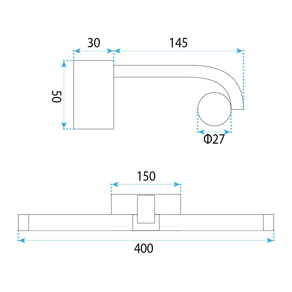 Kupaonska zidna LED lampa APP1885-1W 40cm BRUSH GOLD