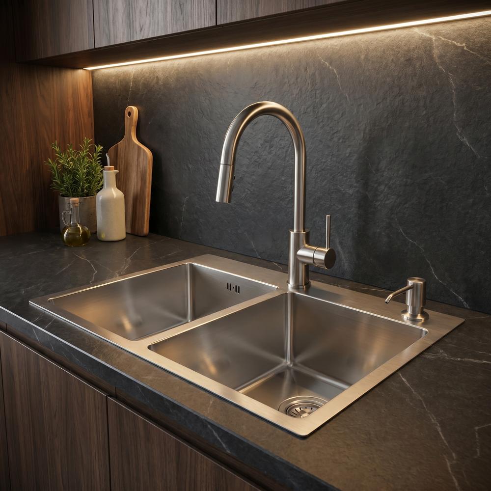 Oceľové umývadlo Toby BRUSH STEEL