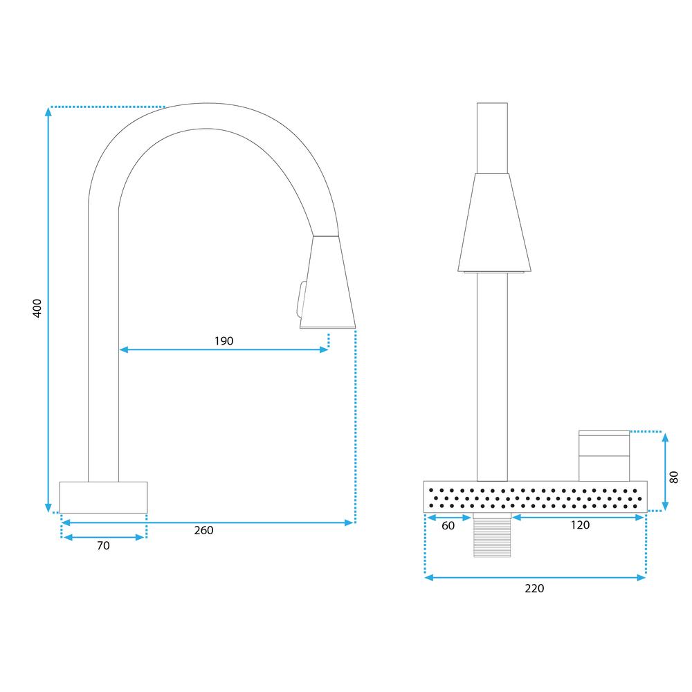 Kuhinjski mešalnik REA CONOR BRUSH GOLD