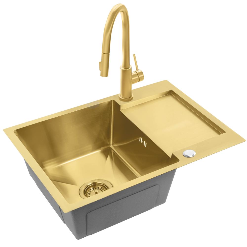 Стальная мойка для кухни Paul BRUSH GOLD
