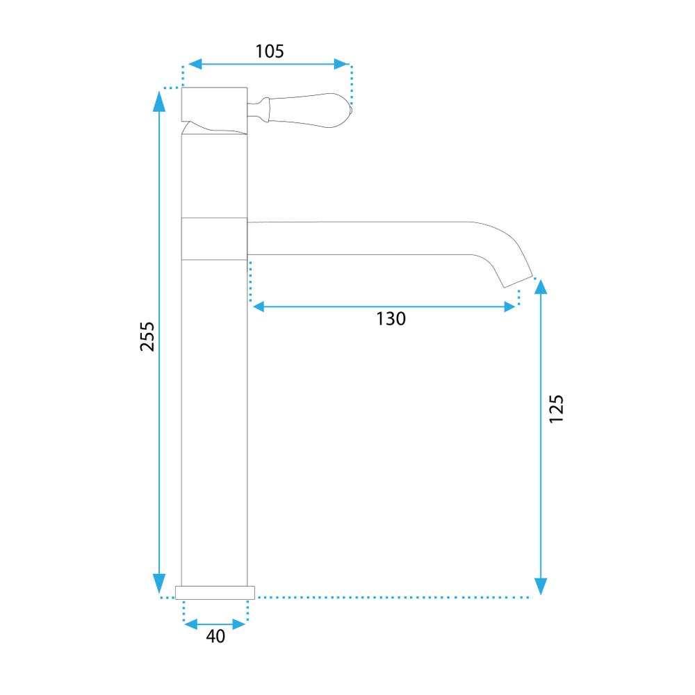 Rea Serra Black Nizka armatura za umivalnik