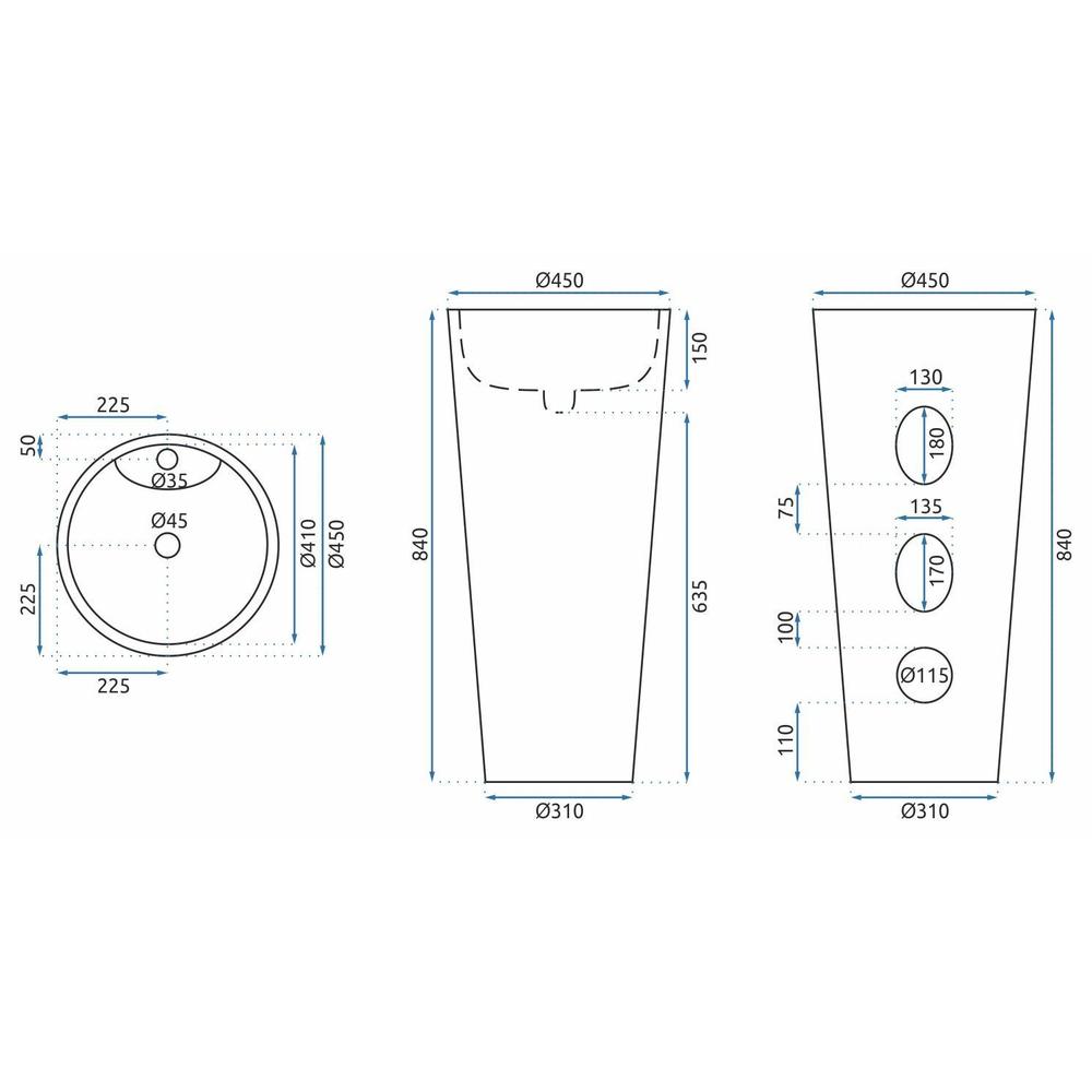 Vasque autoportante Rea Anya Lava Matt