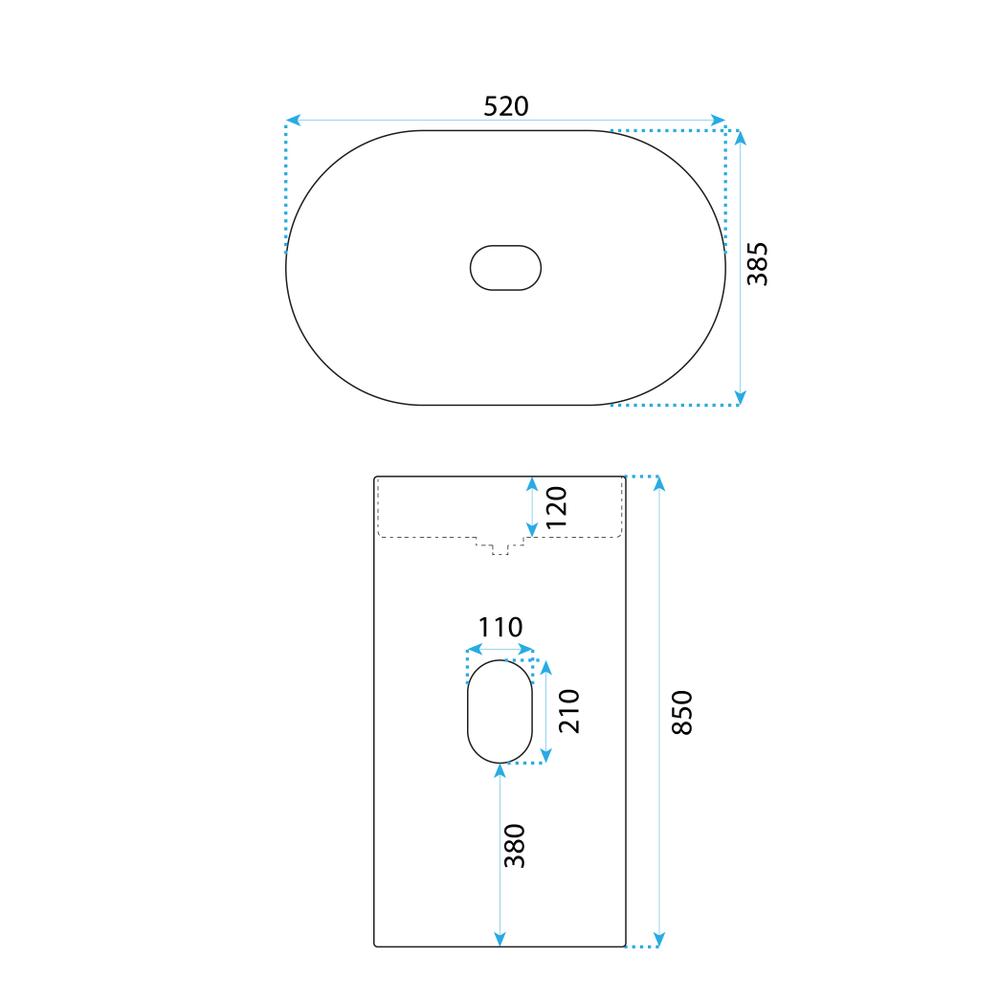 Freestanding Conglomerate washbasin DOLCE