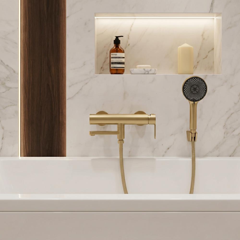 Bath mixer Rea Arcos Brushed Gold