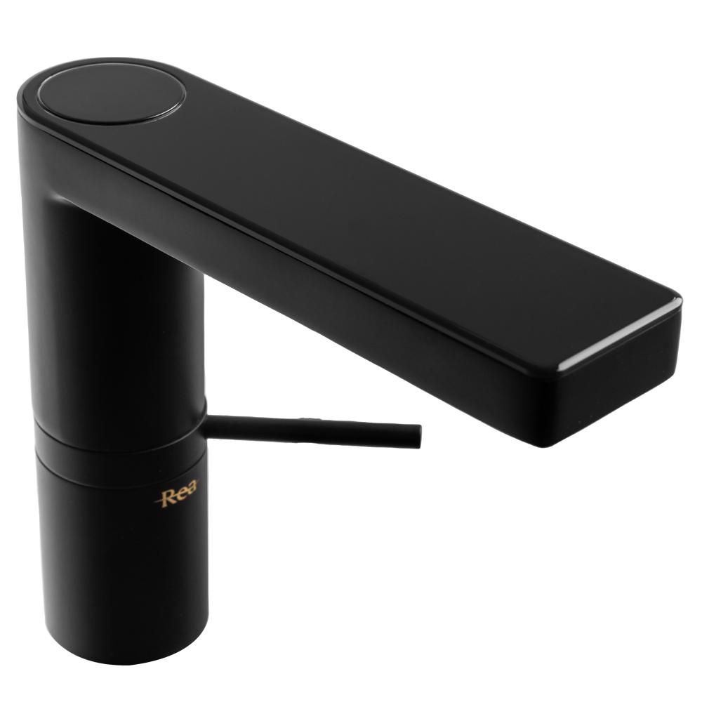 Rea Amar LCD crna niska slavina za umivaonik
