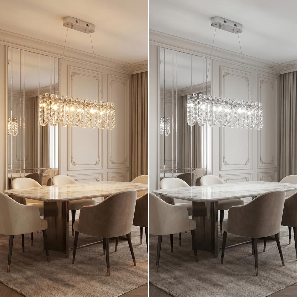 LED кристална висяща лампа SWE073-CP 60cm Chrome