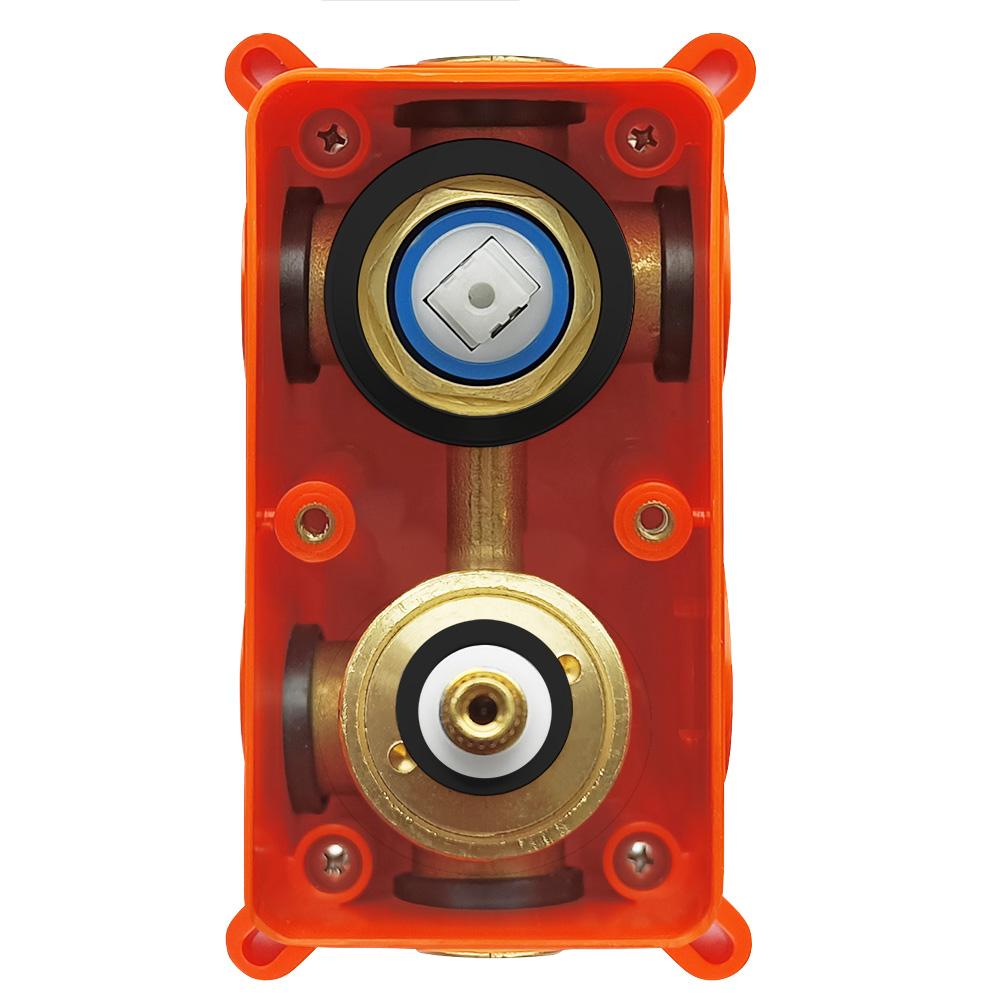 Colonne de douche-baignoire encastrée Rea Lungo Black + BOX