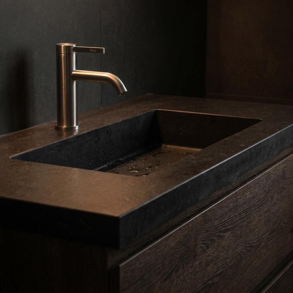 Bathroom faucet Rea Rivo Brush Nickel