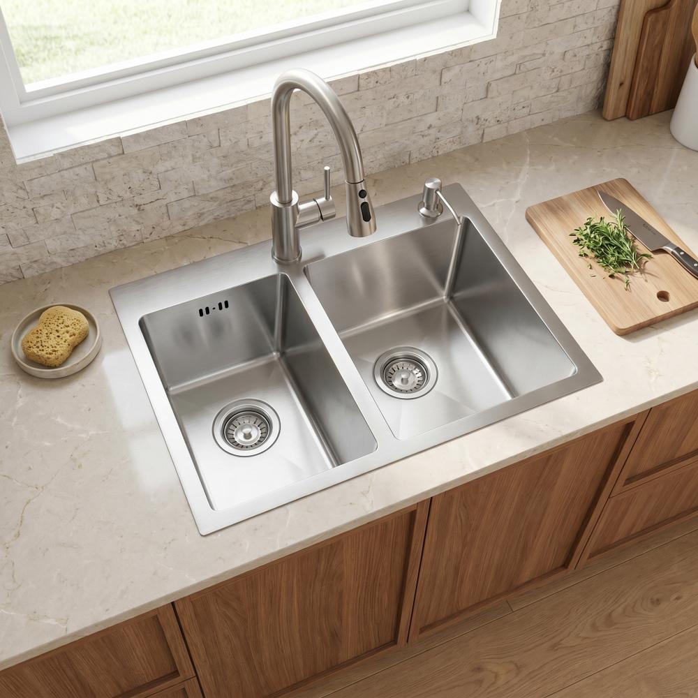 Oceľové umývadlo Toby BRUSH STEEL