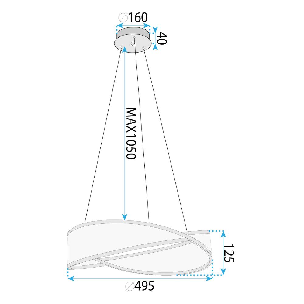 Лампа G136-CP 50cm GOLD