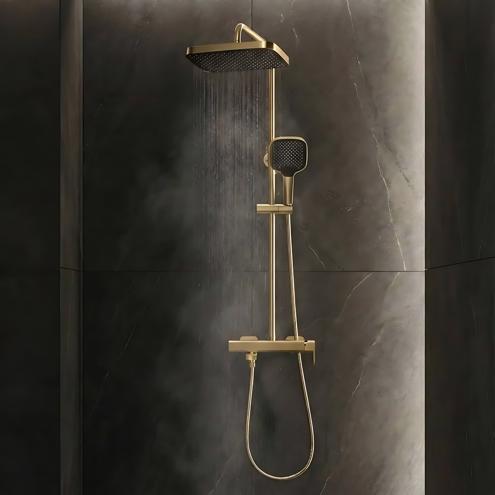 Στήλη ντους Rea Arlo Brush Gold