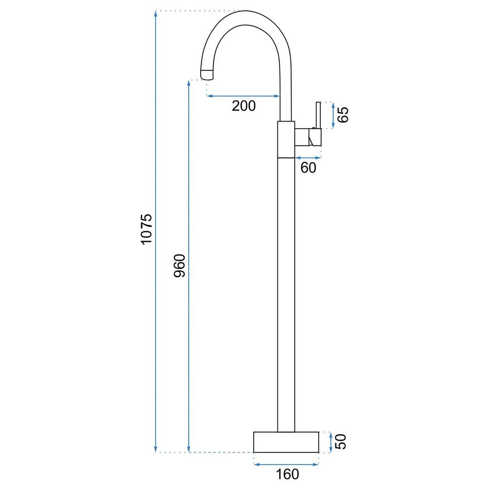 Voľne stojaca batéria REA LUNGO Titan vysoká