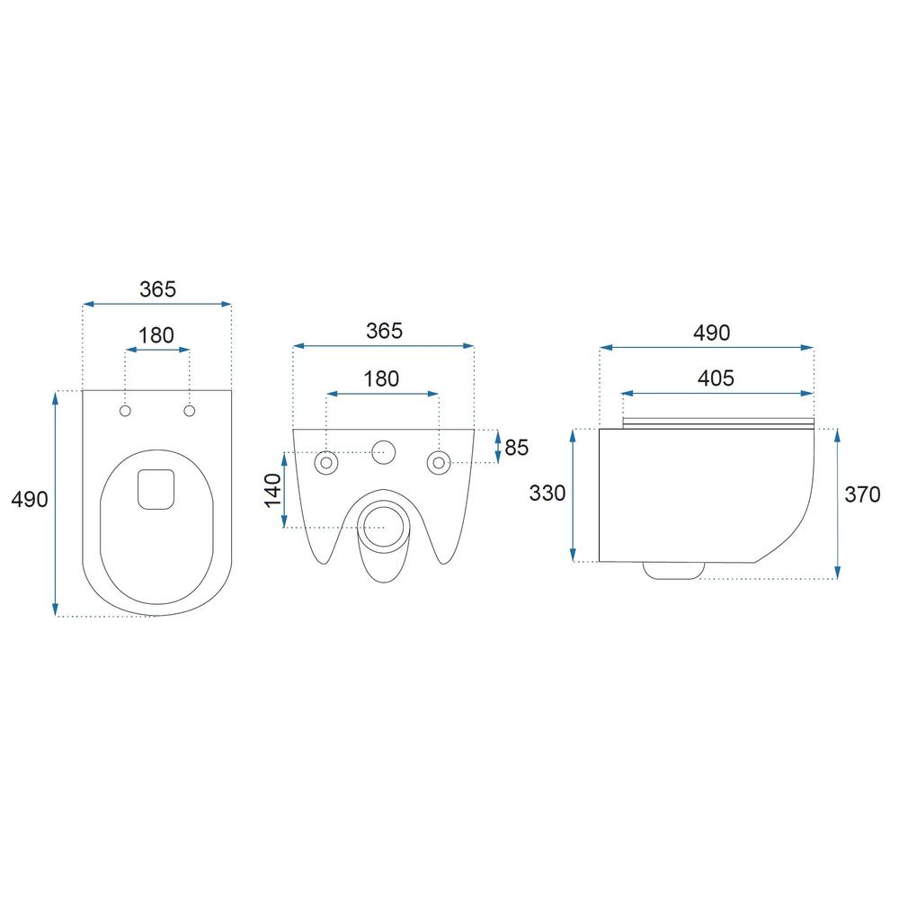 Misa WC podwieszana Rea Carlo Mini Tornado GOLD EDGE