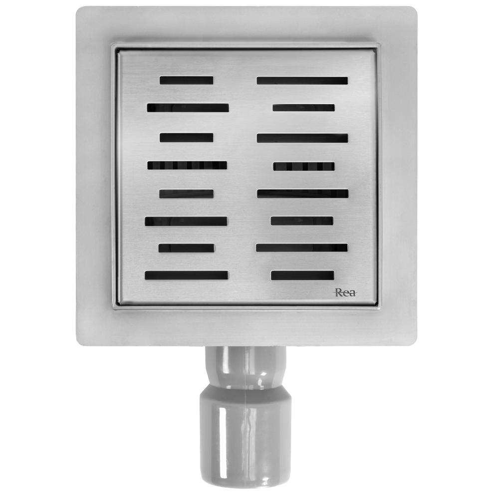 Linijinis nutekėjimas REA LINE 150x150 Nickel Brush