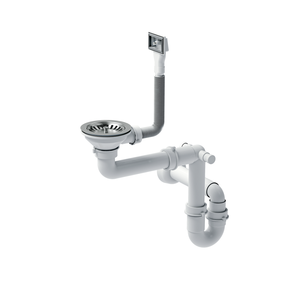 Stainless steel sink RUSSEL 90 BRUSH NICKEL