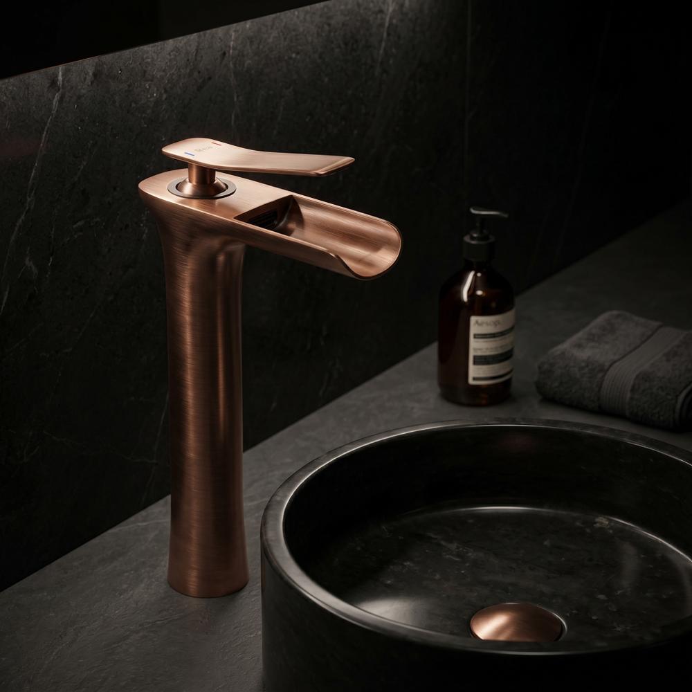 Rubinetto da lavabo Rea Laguna antique Brush Copper high
