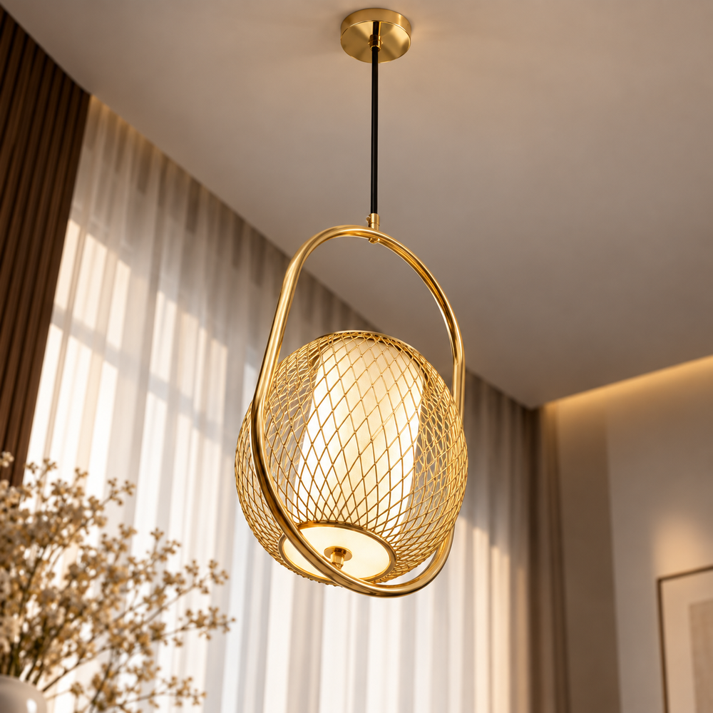 Lampa Sufitowa Wisząca Złota  APP1944-1CP