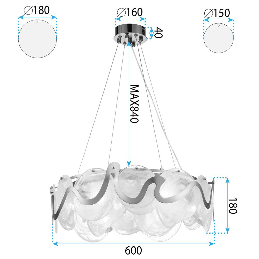 Lamp APP1544-8CP Brush Gold
