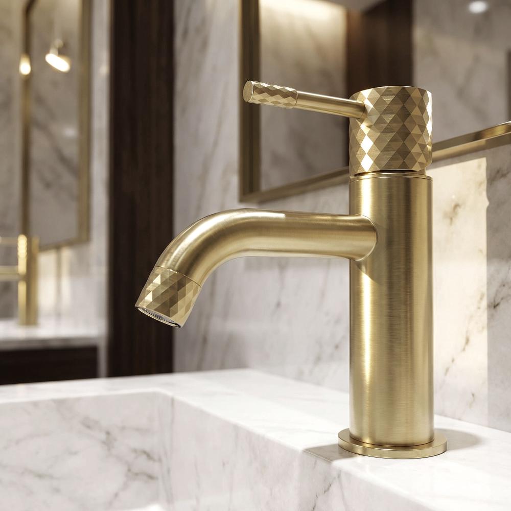 Robinet de lavabo Rea Lungo Diamond Brush Gold
