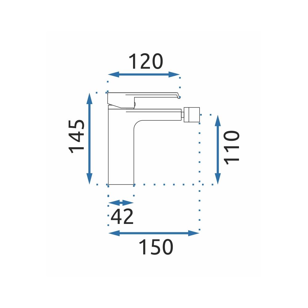Bateria bidetowa Rea Hass czarny