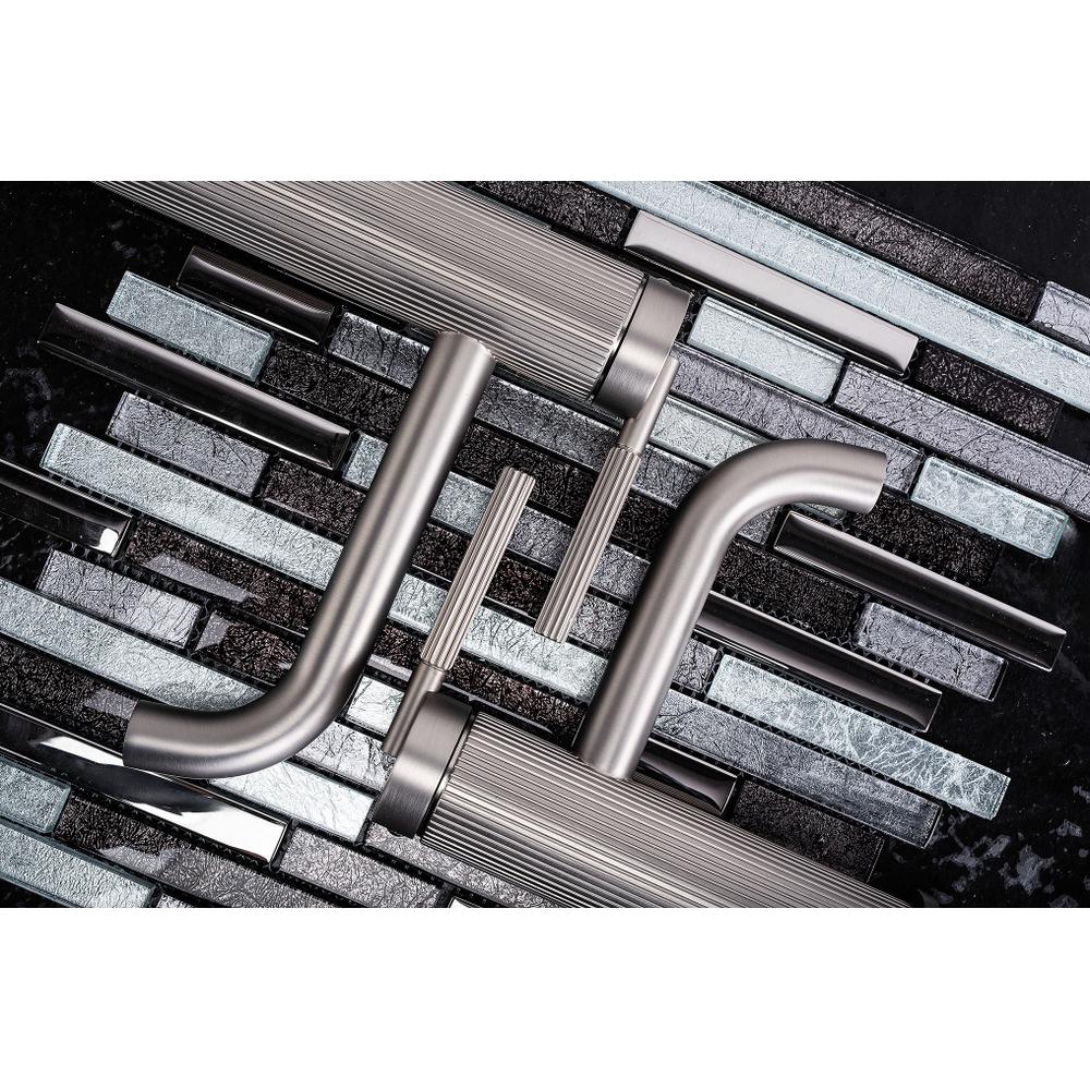 Bateria Umywalkowa REA Argon Nikiel Szczotkowany Niska