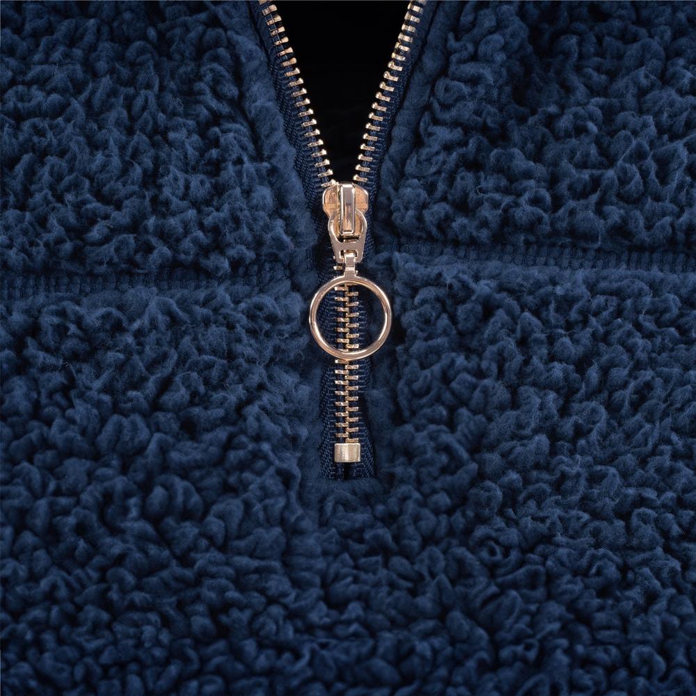 Bluza Damska Sherpa z kołnierzem Navy Blue XL